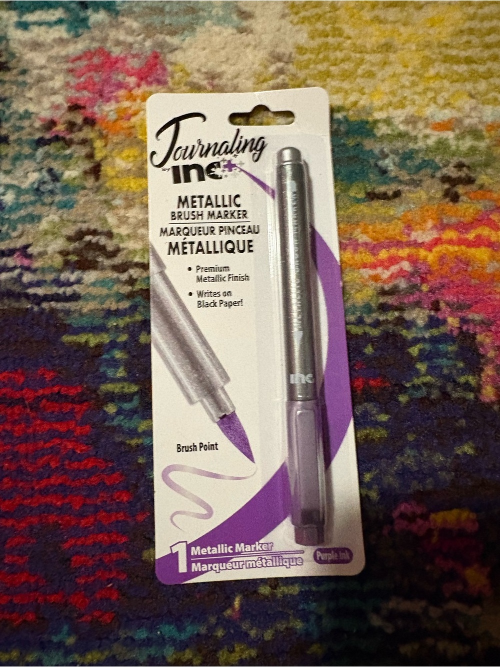 Journaling Inc Purple Metallic Brush Marker Brush Point New In Package
